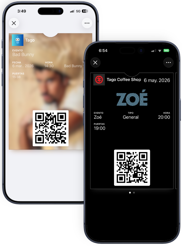 Pase digital ejemplo